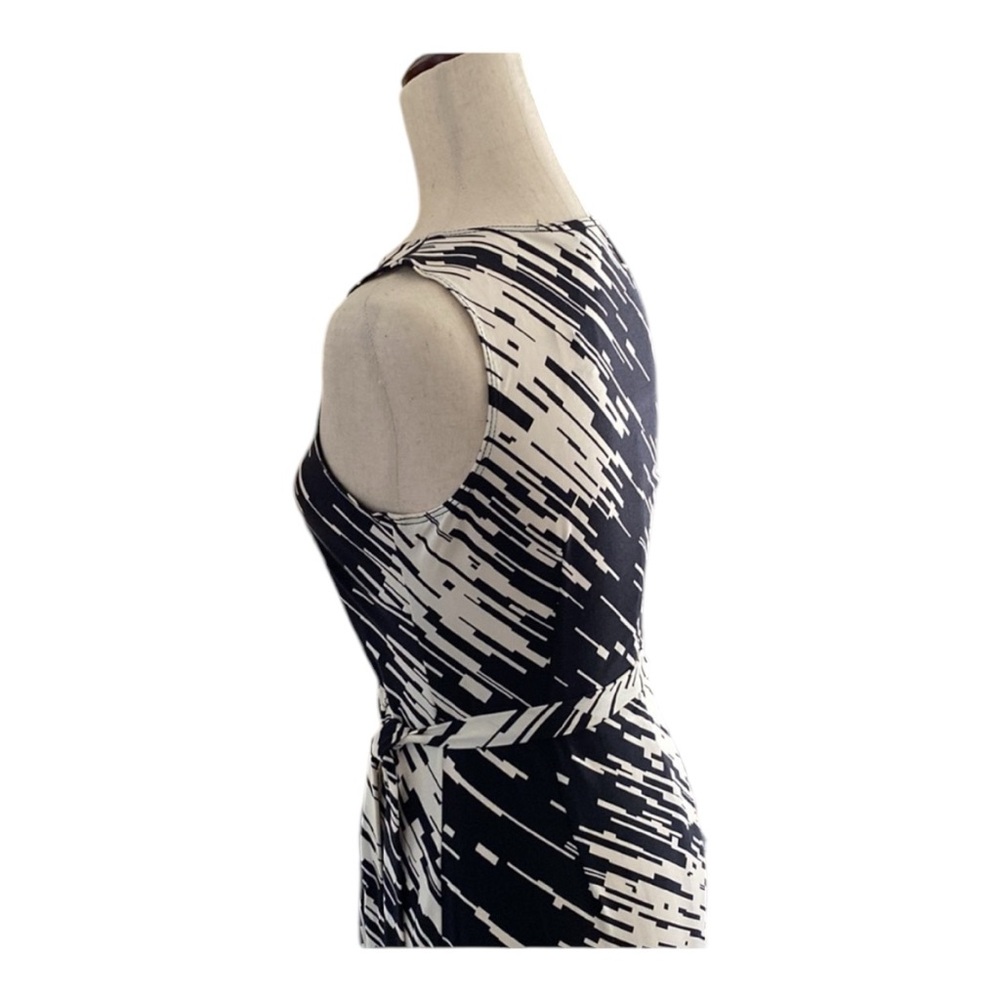 BCBGMaxAzria Black & Écru Lightning Edge Bodycon Wrap Dress Sz XS. NWT - Picture 10 of 14